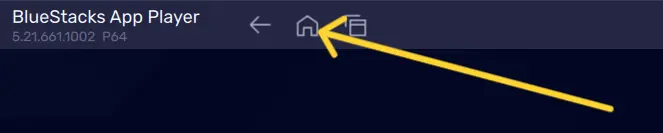 vá para a tela inicial no BlueStacks