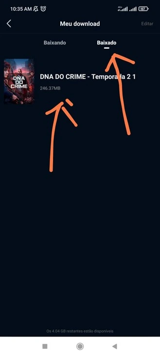 Como baixar vídeos no Cinema Apk e assistir offline em 2025 7 aba de vídeos baixados, basta clicar e assistir offline