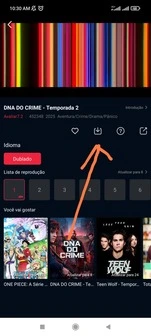 Como baixar vídeos no Cinema Apk e assistir offline em 2025 2 ícone de download abaixo do vídeo