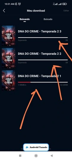 Como baixar vídeos no Cinema Apk e assistir offline em 2025 5 lista de vídeos que estão sendo baixados no aplicativo cinema vermelho e preto