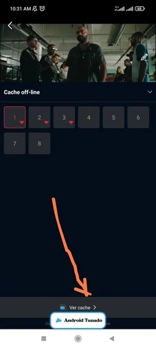 Como baixar vídeos no Cinema Apk e assistir offline em 2025 4 mostrar a opção de tela de download